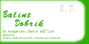 balint dobrik business card